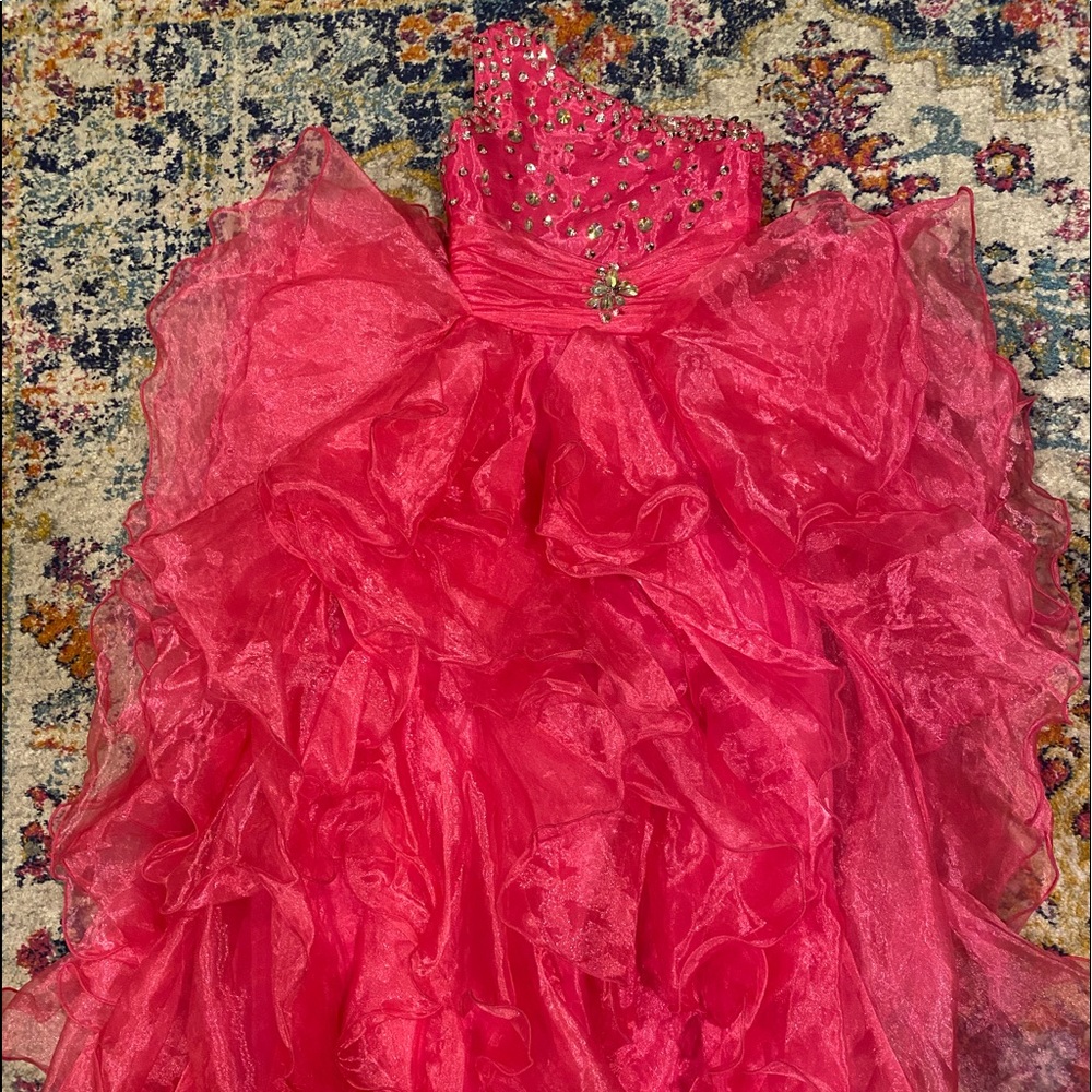 Girls pink formal gown